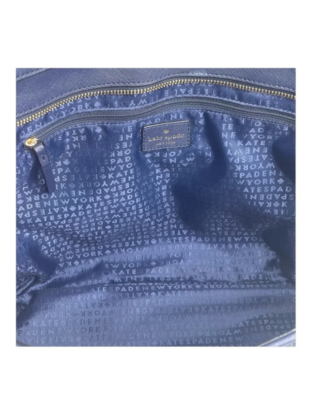 Kate Spade  Dally Newbury Lane Caining Large Tote Bag Handbag  French Navy 